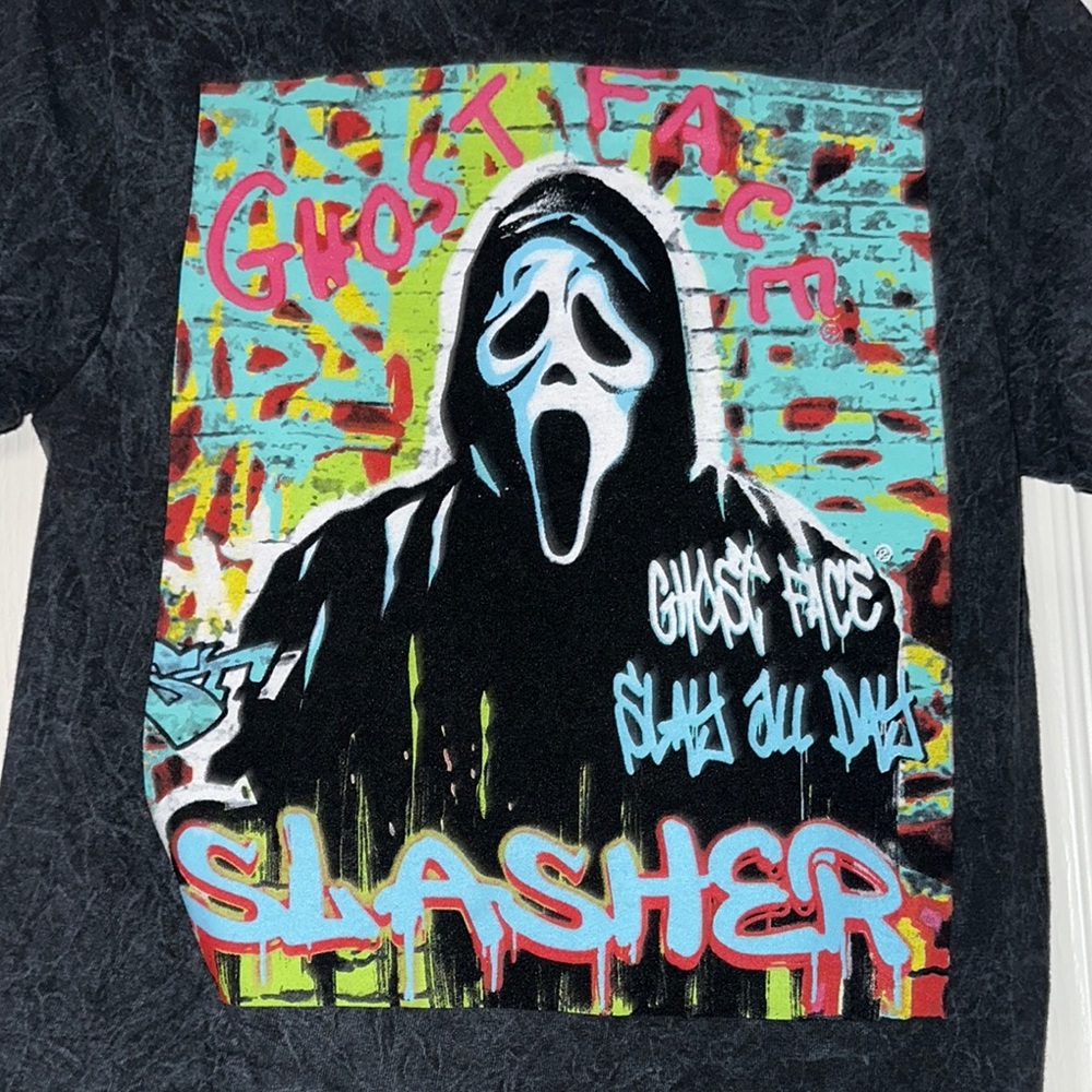 Ghostface Black T-Shirt with Ghost Face Design